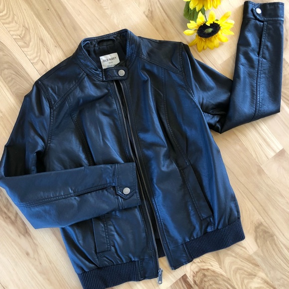 Old Navy Jackets & Blazers - Old Navy FAUX Leather Moto Jacket Size M